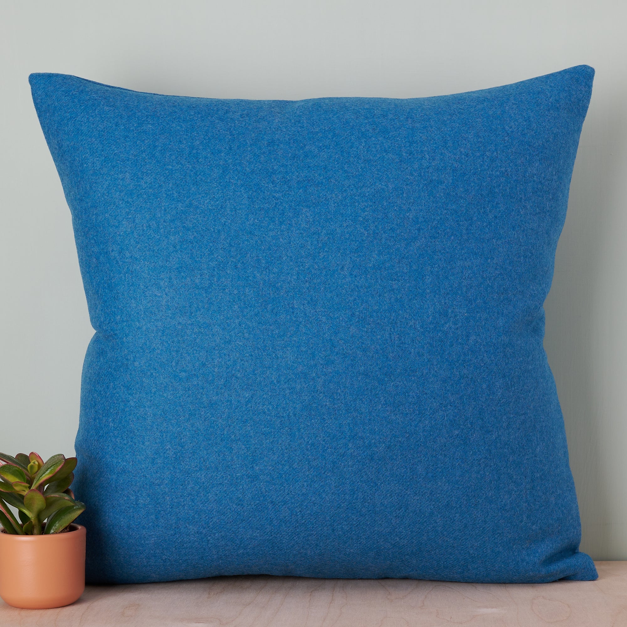 Aqua Blue Abraham Moon Wool Cushion 