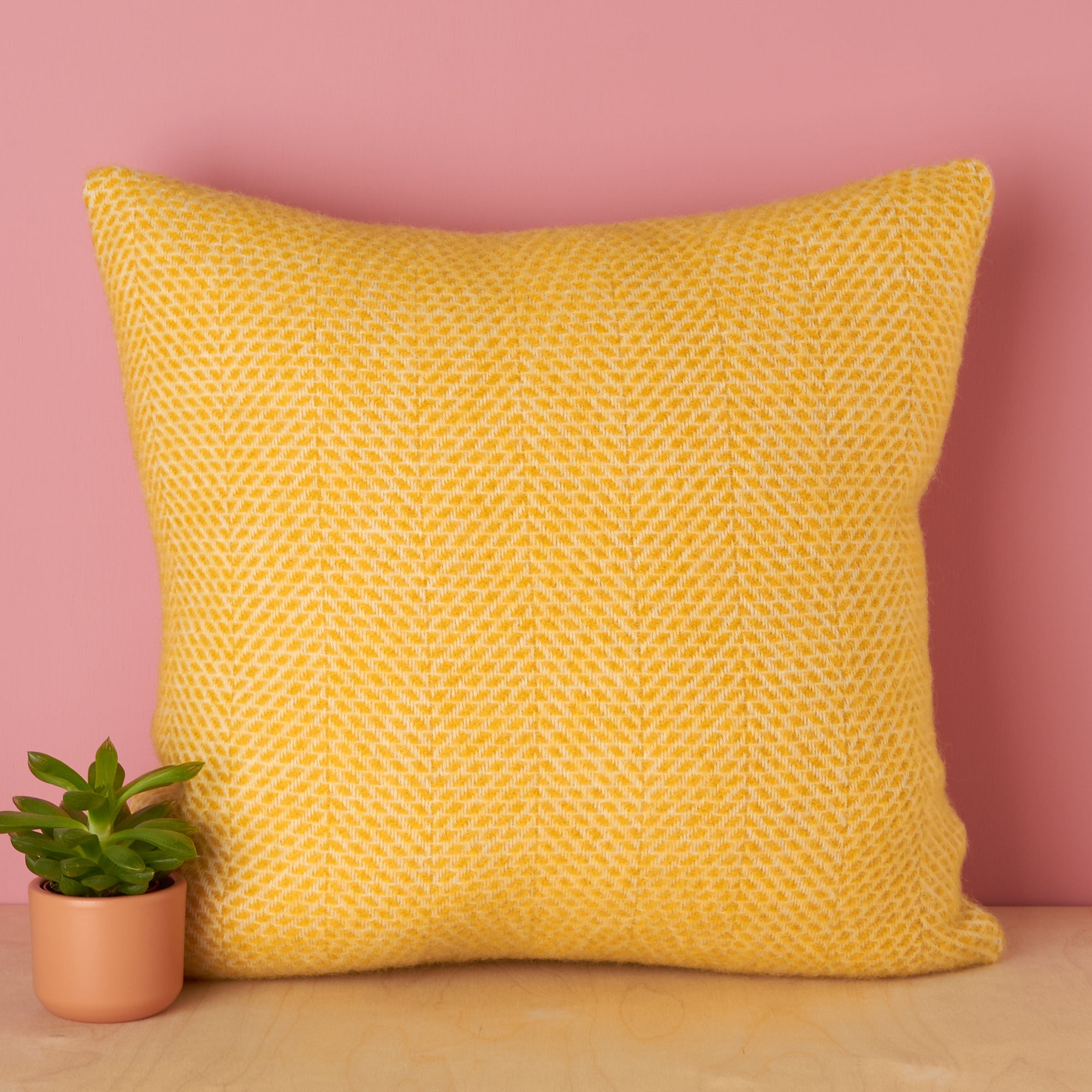 Tweedmill Beehive Yellow Wool Cushion