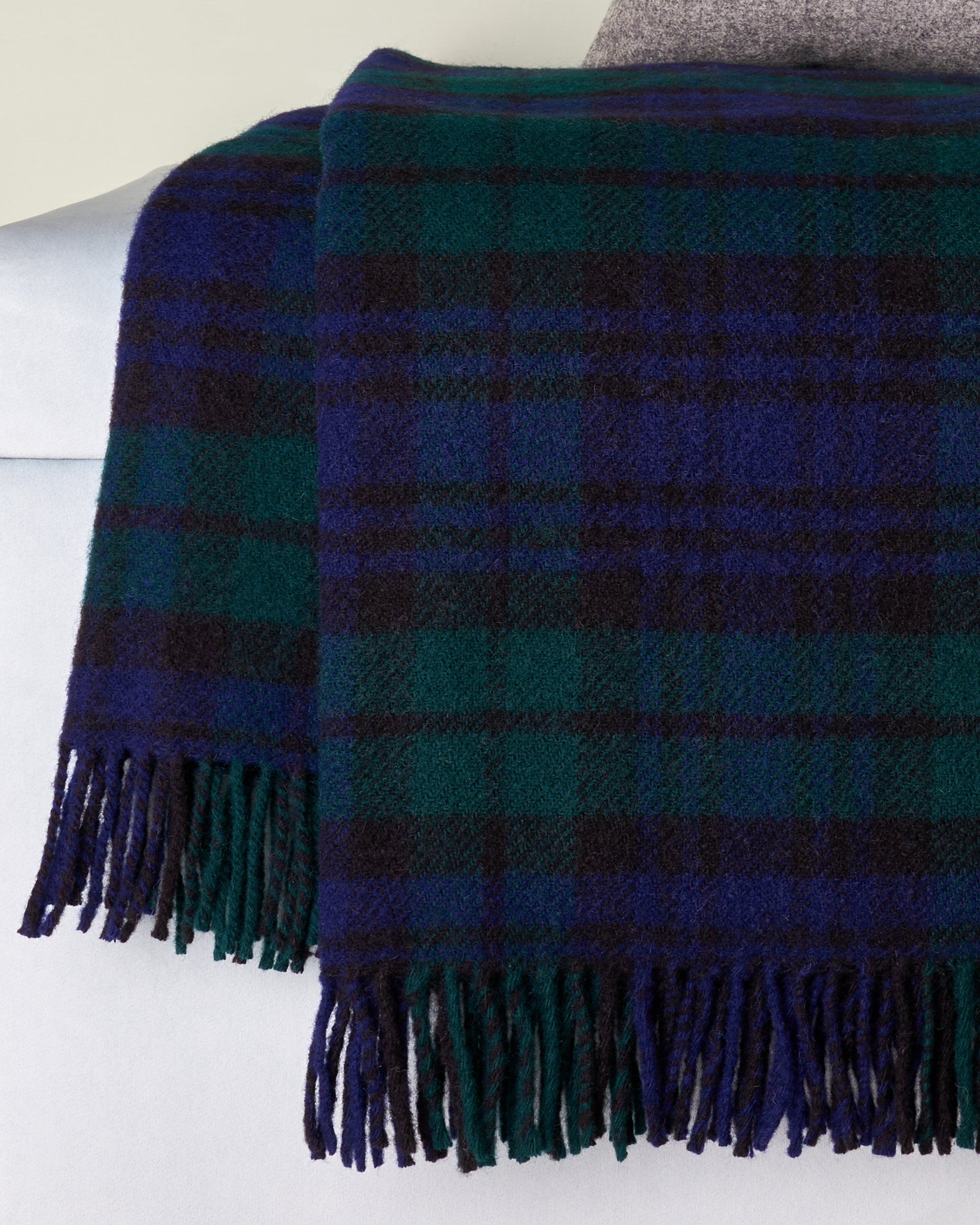Black Watch Tartan Wool Blanket Throw