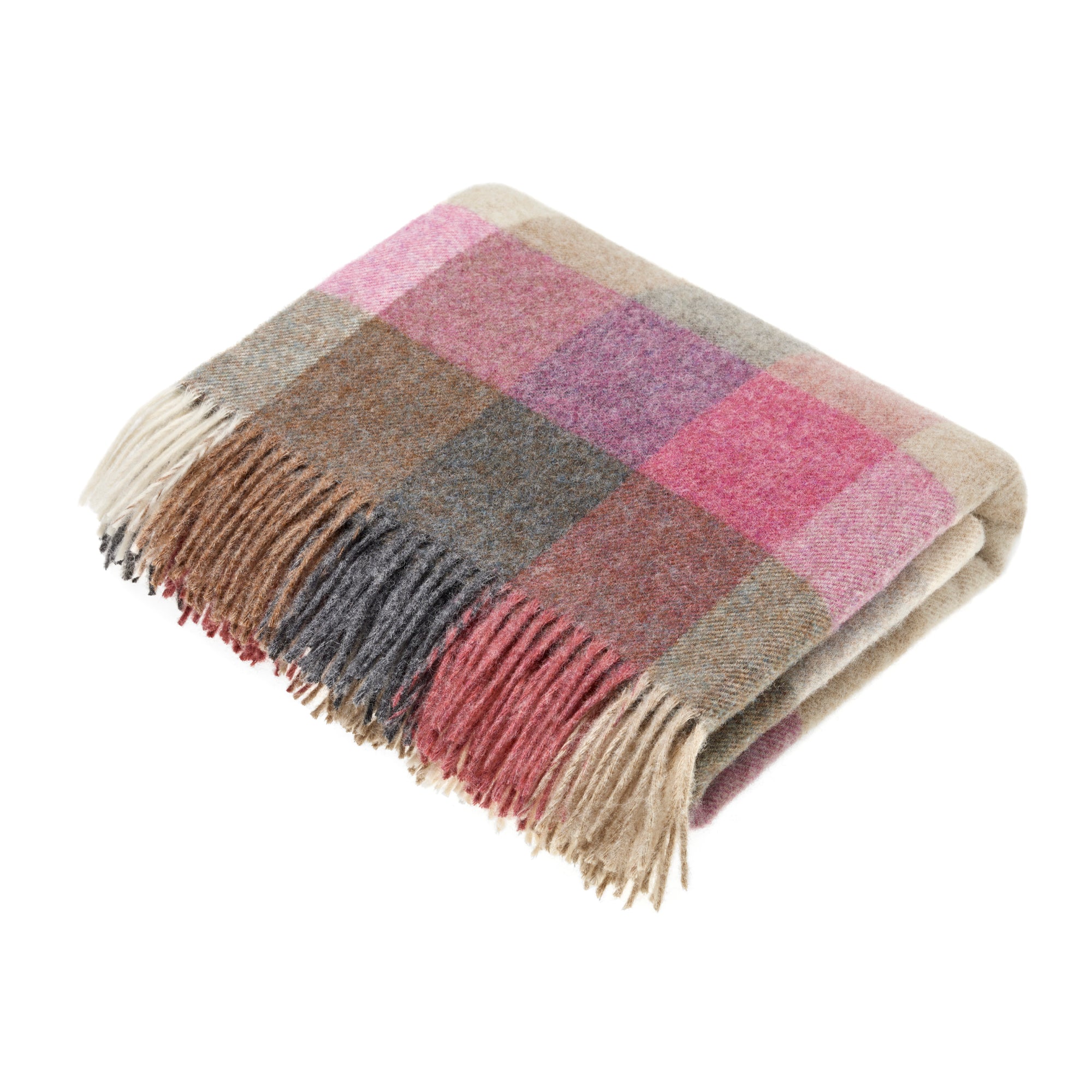 Bronte by Moon Harlequin Heather Pure New Wool Throw