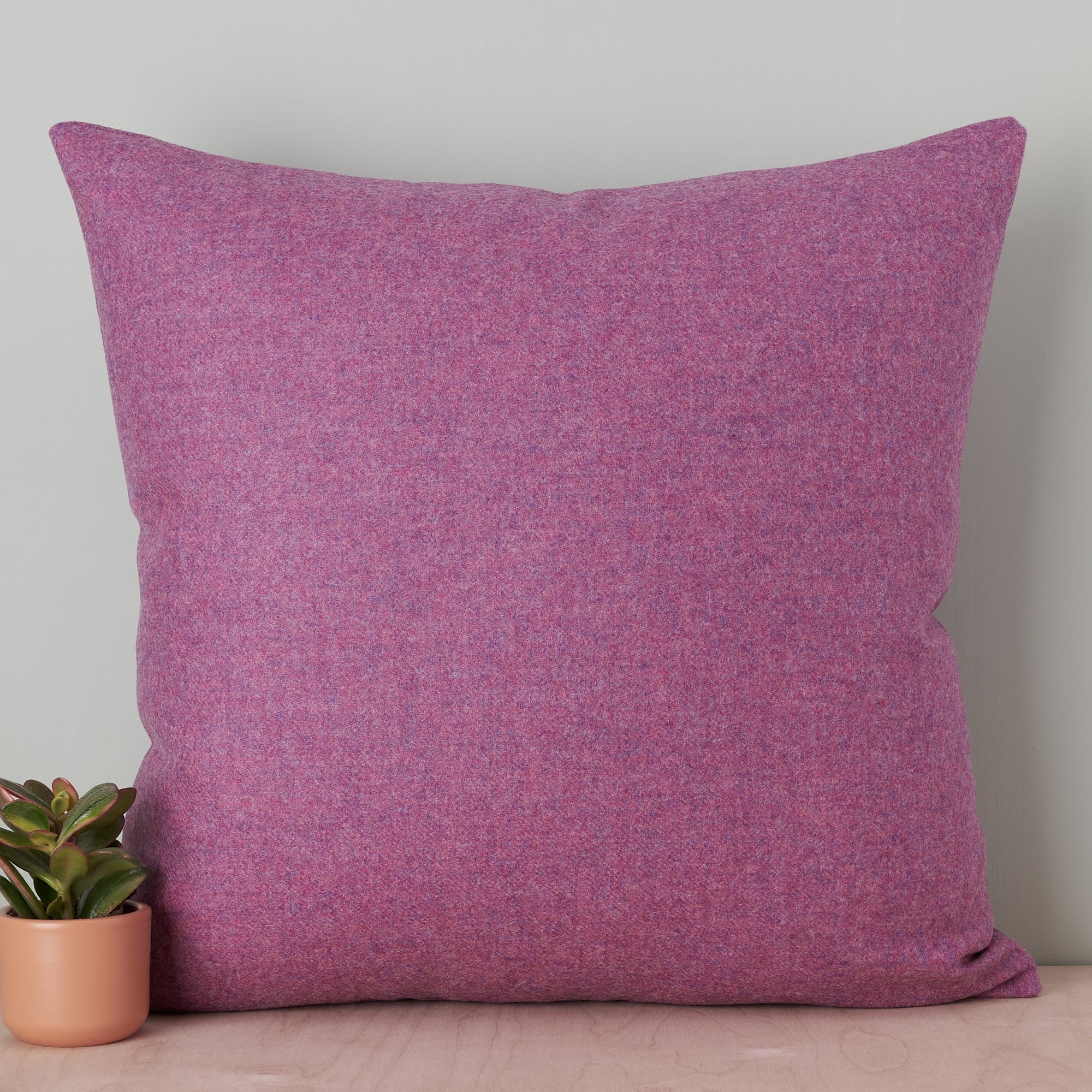 Heather colour Abraham Moon Wool Cushion