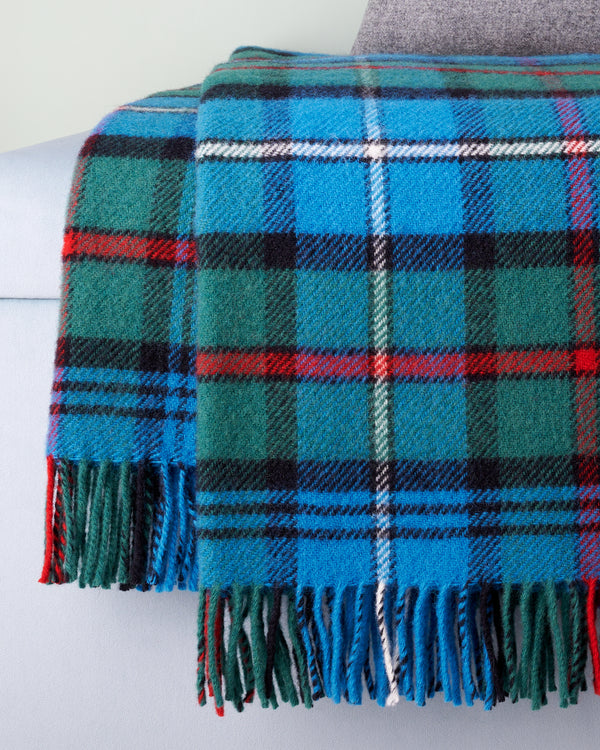 Tweedmill Hunting Robertson Tartan Wool Blanket Throw