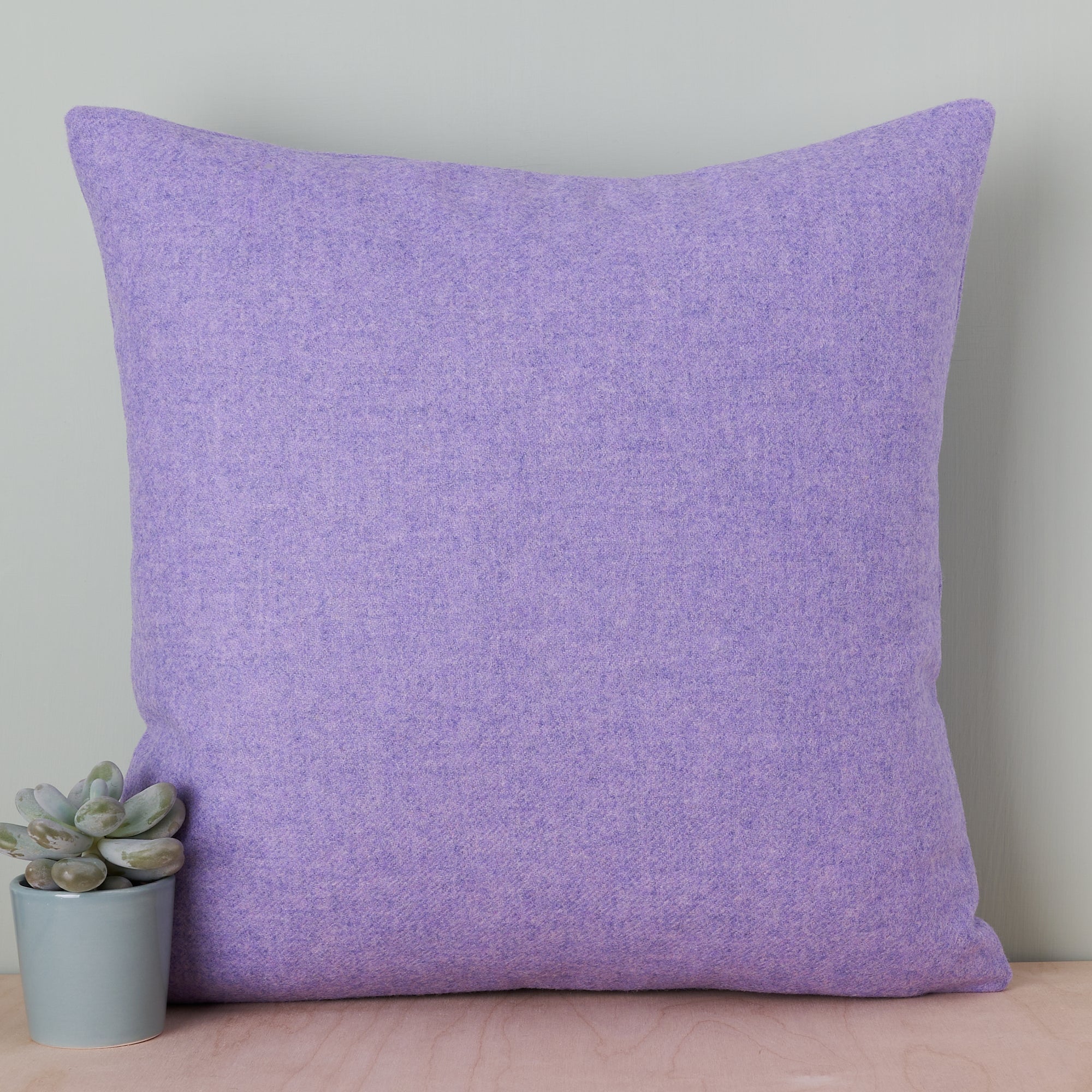 Lavender Coloured Abraham Moon Wool Cushion