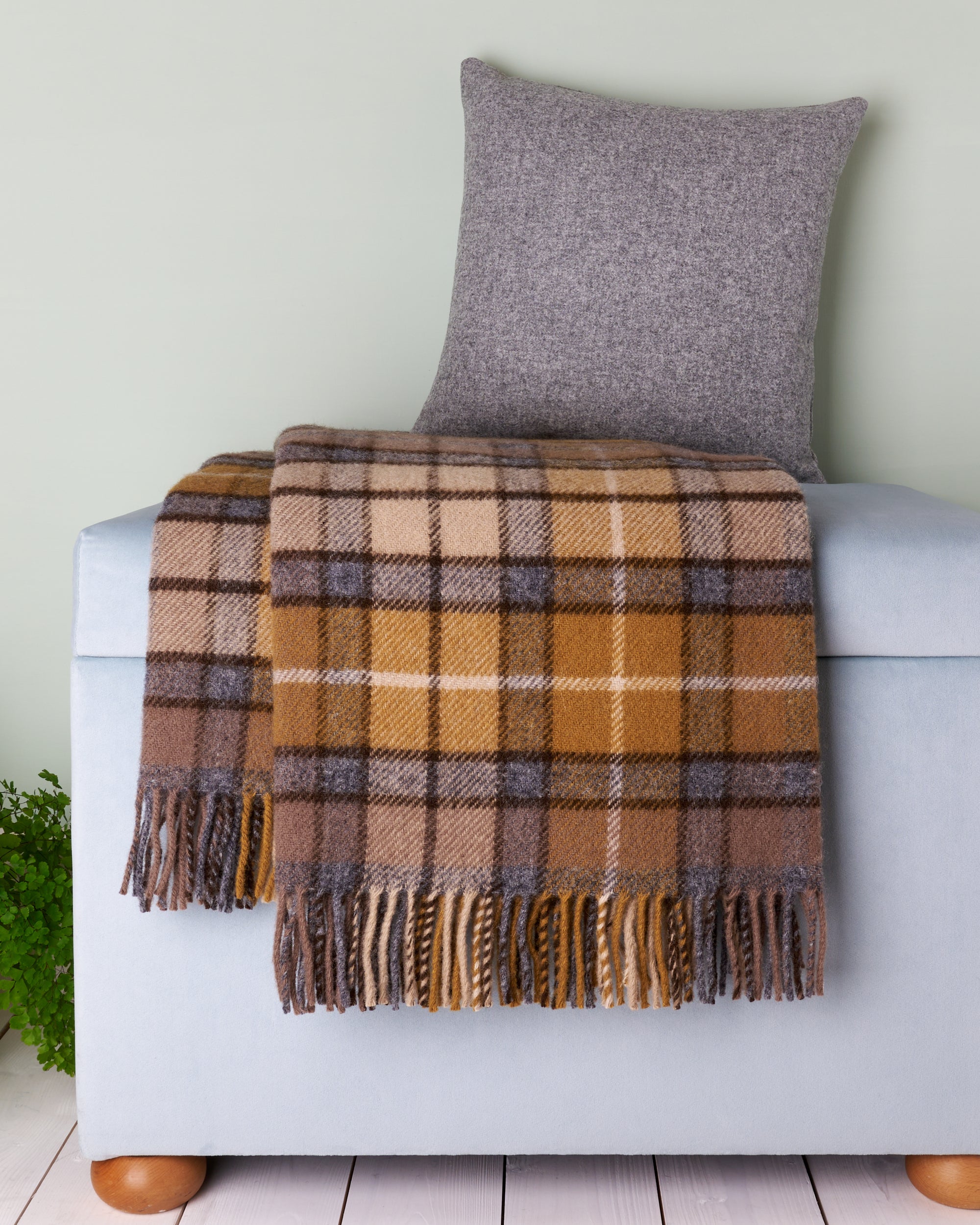 Tweedmill Natural Buchanan Wool Blanket Throw