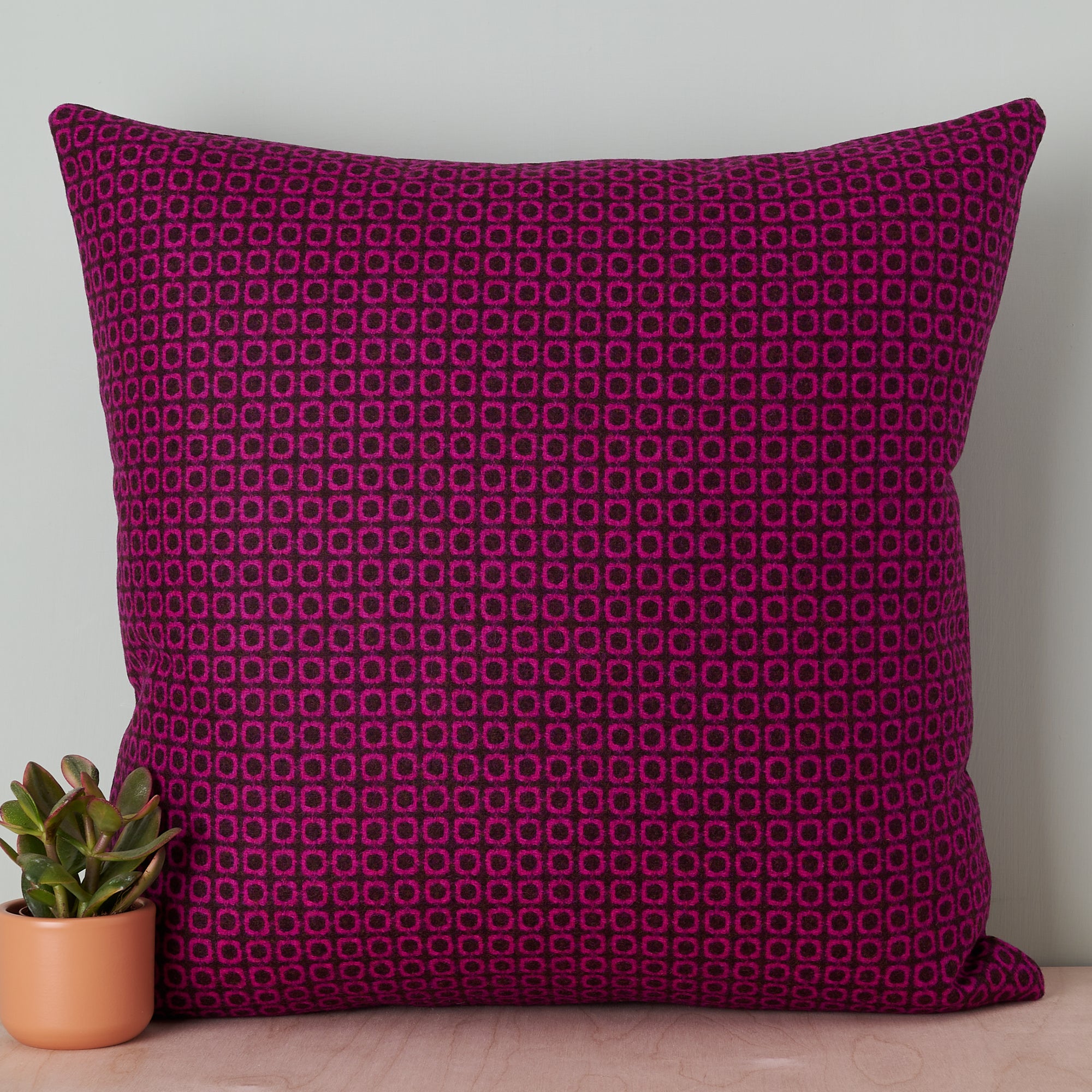 Pink Abraham Moon Wool Cushion