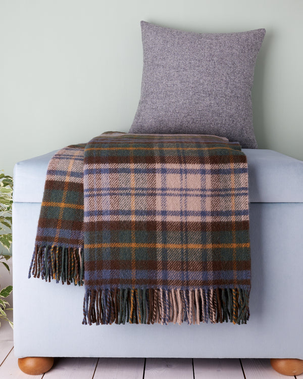 Tweedmill Antique Dress Gordon Tartan Wool Blanket Throw
