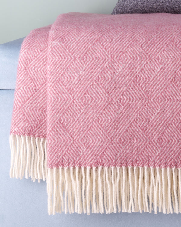 Tweedmill Smokey Rose Delamere Wool Blanket Throw