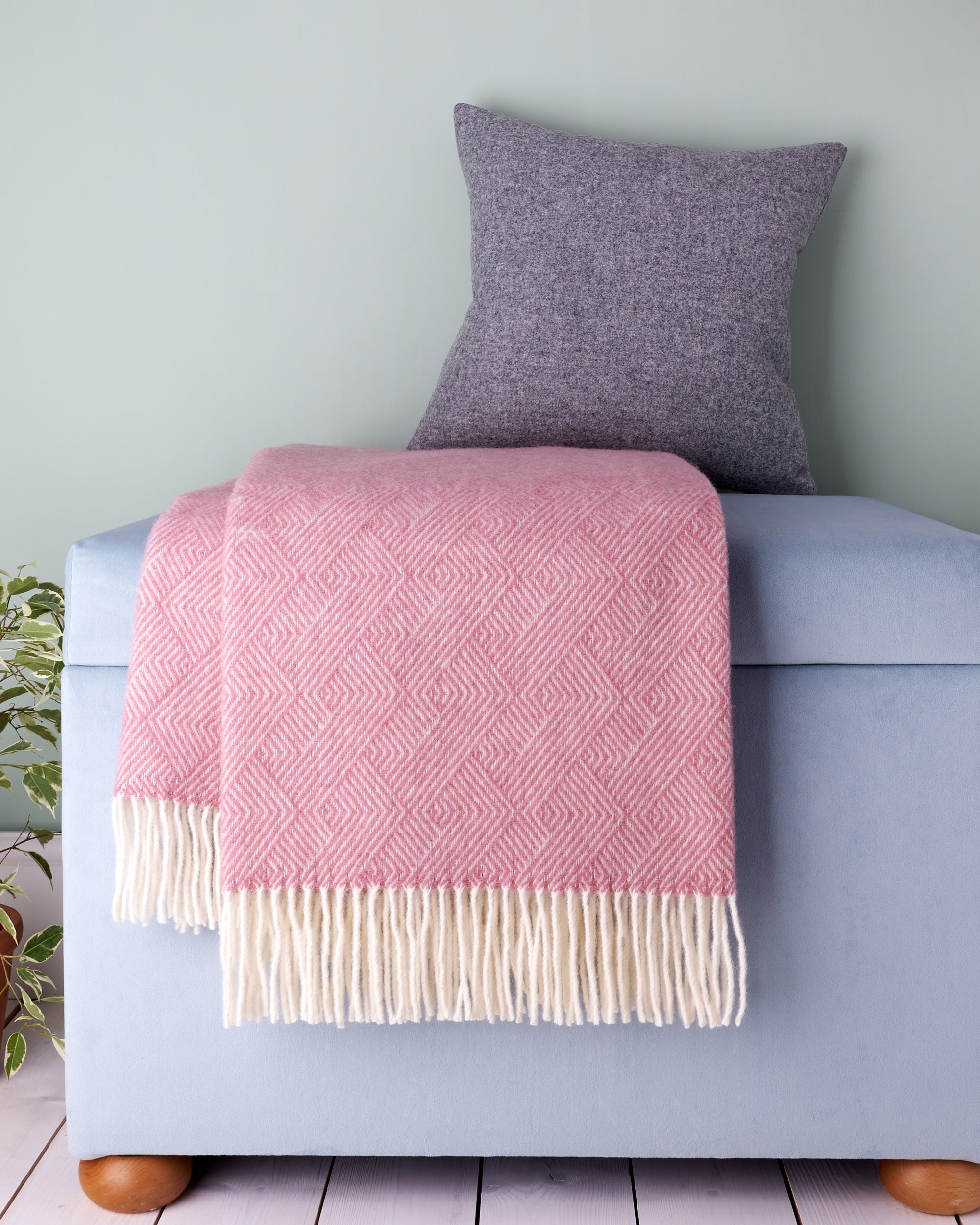 Tweedmill Smokey Rose Delamere Wool Blanket Throw