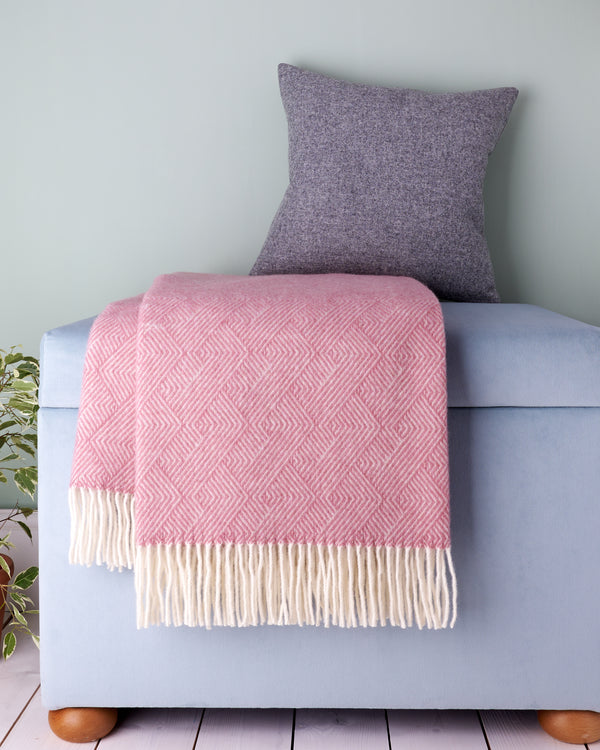 Tweedmill Smokey Rose Delamere Wool Blanket Throw